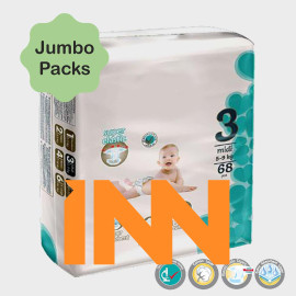 INNHJ-PAR-001 MODEL WHOLESALE NEWBORN MINI MIDI MAXI JUNIOR EXTRA LARGE FLEXIBLE UNISEX PREMIUM ABSORBENT DIAPERS